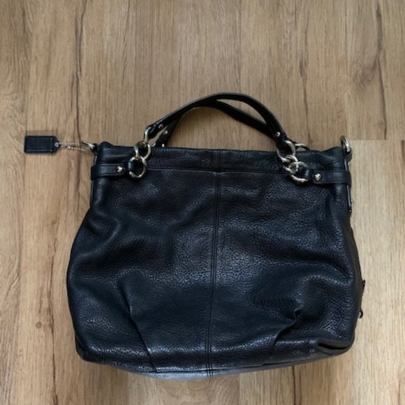 Coach Handbags - Coach Brooke Hobo Pebbled Black Leather Bag